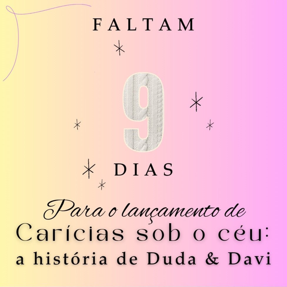 Faltam 9 dias para a versão final de "Carícias sob o céu: a história de Duda & Davi"!

Mas os primeiros capítulos estão aqui no Literunico (1 ao 10 grátis). De 11 a 28 por um precinho amigo. 

Dê aquela espiada para ver se esse amor mexe com você! 

https://www.literunico.com.br/fksilvain/post/18

+🔞

#Duda&Davi