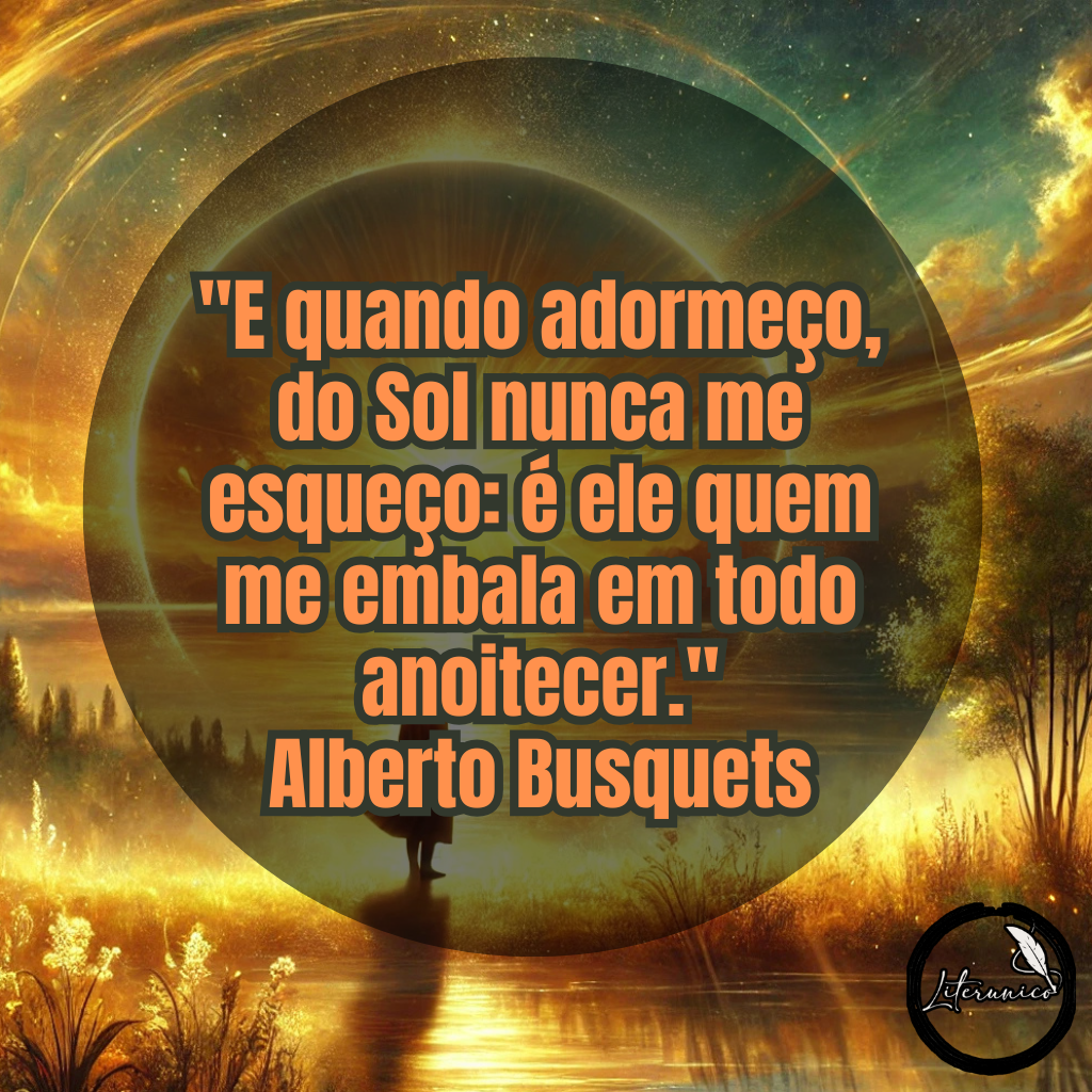 #Bom dia!

Palavra do dia:
#𝕊𝕆𝕃

Frase do dia:
"E quando adormeço, do Sol nunca me esqueço: é ele quem me embala em todo anoitecer."
— Alberto Busquets

Datas comemorativas de hoje, 26 de janeiro de 2025:

Dia da Austrália 

Aniversariantes:

Eddie Van Halen (1955)
Paul Newman (1925) 
Alberto Busquets @todasasformasdepoesia