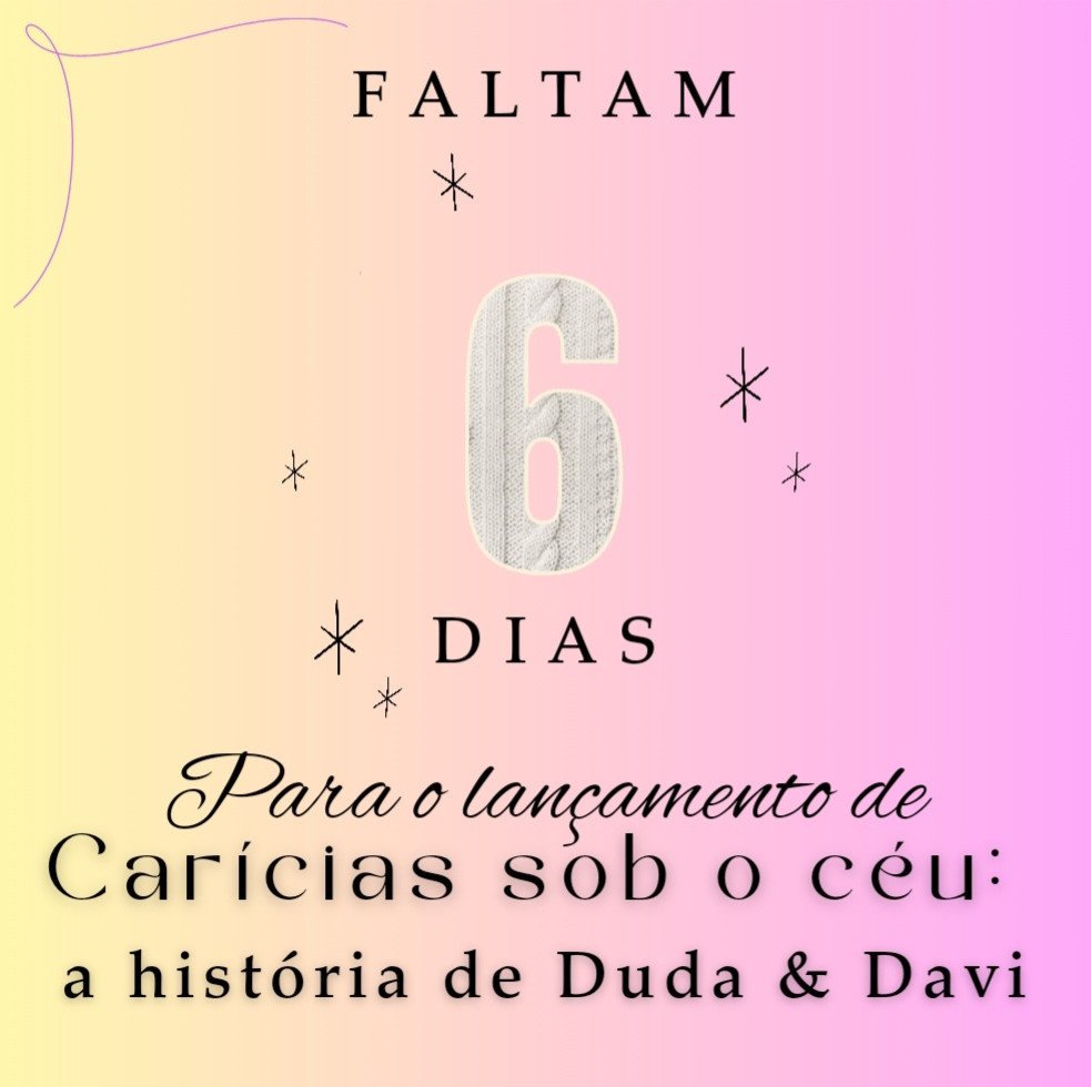 A hora está chegando!!!
#Duda&Davi
#Lançamento
