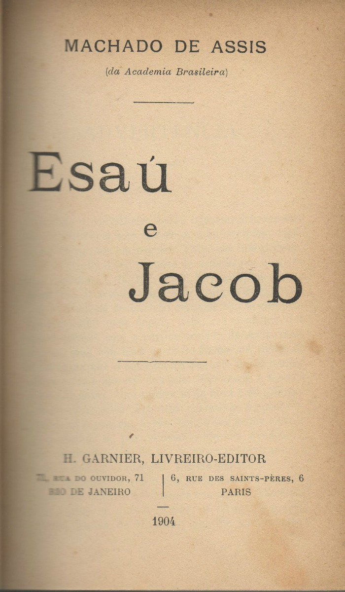 Livro: Esaú e Jacó
Autor: Machado de Assis
Lançamento: 1904
Nº Páginas: 221

“Esaú e Jacó”, a obra-prima de Machado de Assis, é uma trama brilhante que explora as tensões políticas e familiares no Rio de Janeiro do século XIX. O romance narra a rivalidade entre os gêmeos Pedro e Paulo, representando as facções conservadora e liberal da sociedade brasileira da época. Ao longo da narrativa, Machado de Assis tece uma complexa teia de intrigas, relações amorosas e questões existenciais, proporcionando uma visão aguda da sociedade e dos desafios políticos do Brasil imperial.

Com sua maestria narrativa, Machado de Assis mergulha o leitor em um enredo repleto de reviravoltas, diálogos afiados e reflexões profundas sobre a natureza humana. Através dos personagens e suas jornadas, o autor questiona as estruturas sociais e políticas da época, abordando temas atemporais como poder, identidade e destino. A NeoBooks convida os leitores a explorarem as nuances de “Esaú e Jacó”, um clássico da literatura brasileira que continua a ressoar com sua perspicácia e relevância.

#domíniopúblico
#Clássicos