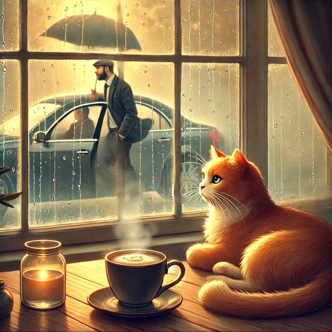Amanhece.

Respingos de chuva
em minha janela.

Um bom café
fumegando,

Um ronronar
do gato,

vestir uma roupa
a contra-gosto,

E enfrentar
os compromissos.

Hoje,
quisera eu ser o gato.
manteria-me à janela,
com o respingo da chuva
e alguns raios de sol,
Olhando aquele homem
apressado
entrar num carro e ir embora.

Pularia para a cama,
aninhando-me à bela adormecida
e esqueceria do mundo.

Aliás,
que mundo?

Alberto Busquets

#Desafio 076