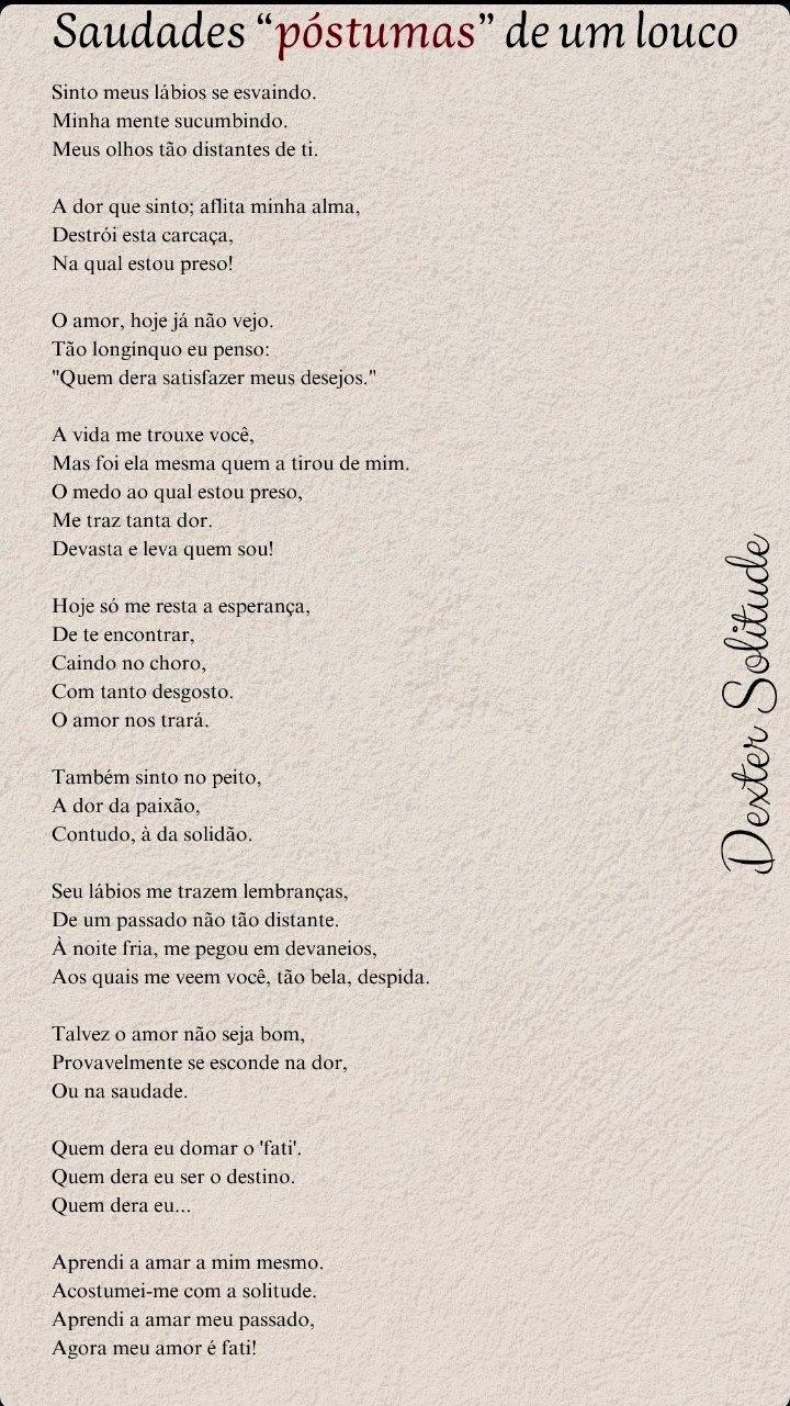 Esse foi meu primeiro poema e o eu lírico talvez seja eu, ou você.