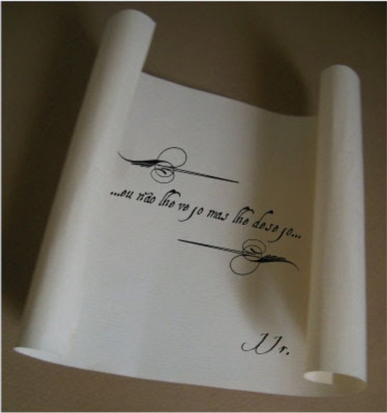 Cartas. 

"...eu não lhe vejo mas lhe desejo..."

JJr.