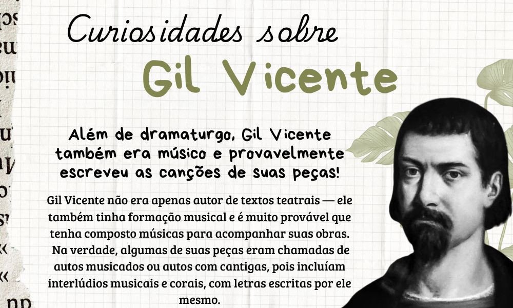 Fiquem ligados no perfil @classicos!
Hoje vamos disponibilizar as obras de Gil Vicente para leitura gratuita!

Teatro, poesia, crítica e humor em peças que marcaram a literatura portuguesa — tudo acessível com apenas um clique.

Auto da Barca do Inferno, Farsa de Inês Pereira, O Velho da Horta e muito mais!
Basta assinar o conteúdo do perfil  @classicos para mergulhar nesse clássico atemporal.

#Clássicos
#DomínioPúblico
#GilVicente
#LeituraGratuita