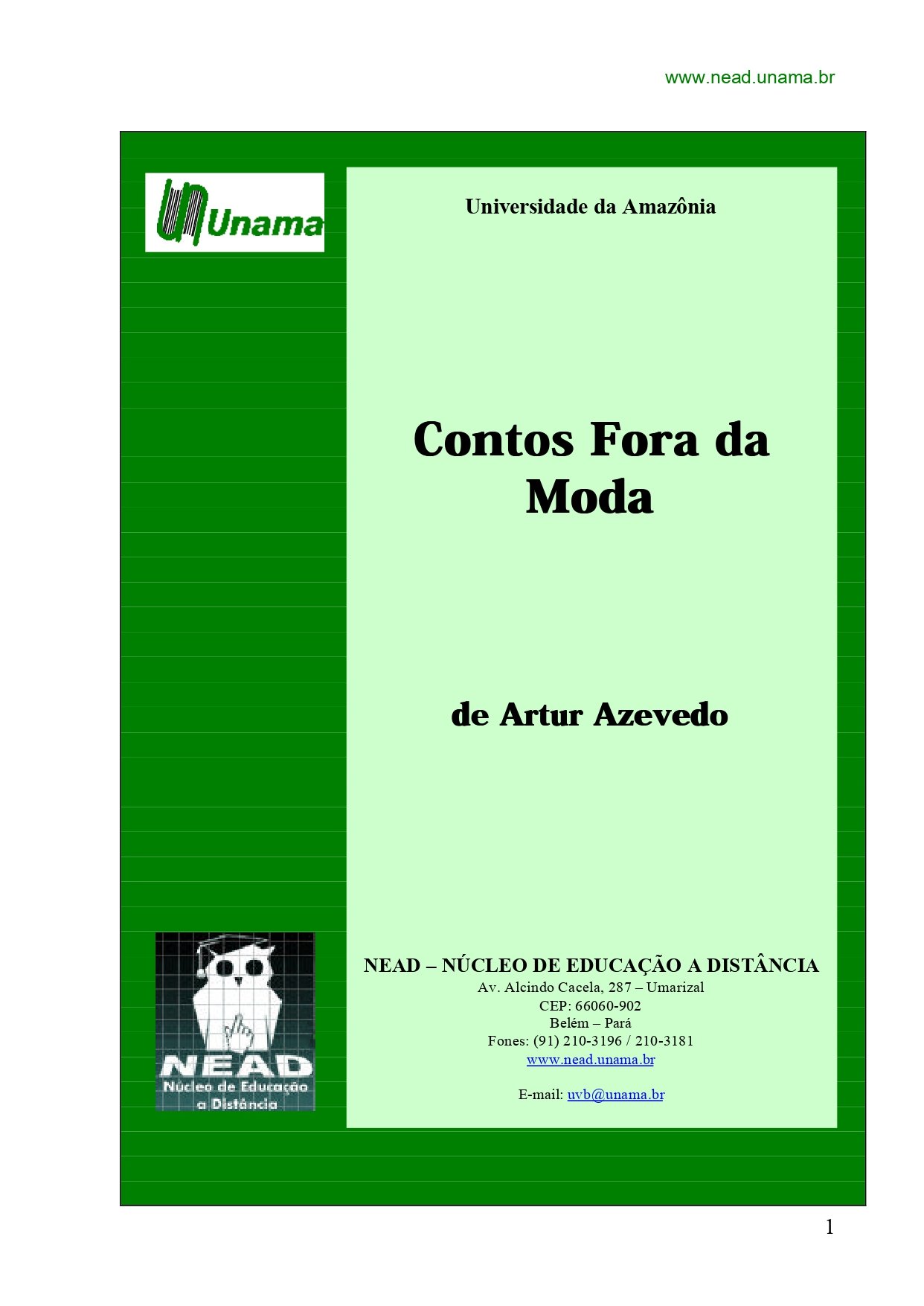 Contos Fora da Moda