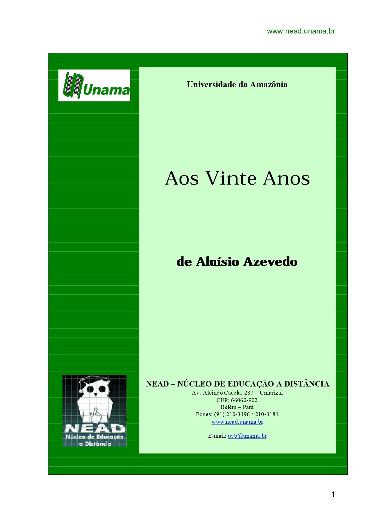 Aos Vinte Anos